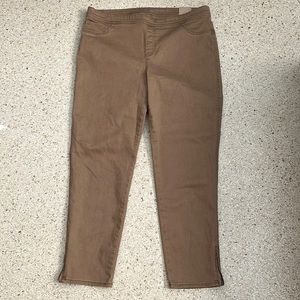 Chico’s Perfect Stretch Pull On Girlfriend Ankle Jeans Soft Brown NWT Sz 2 (12)